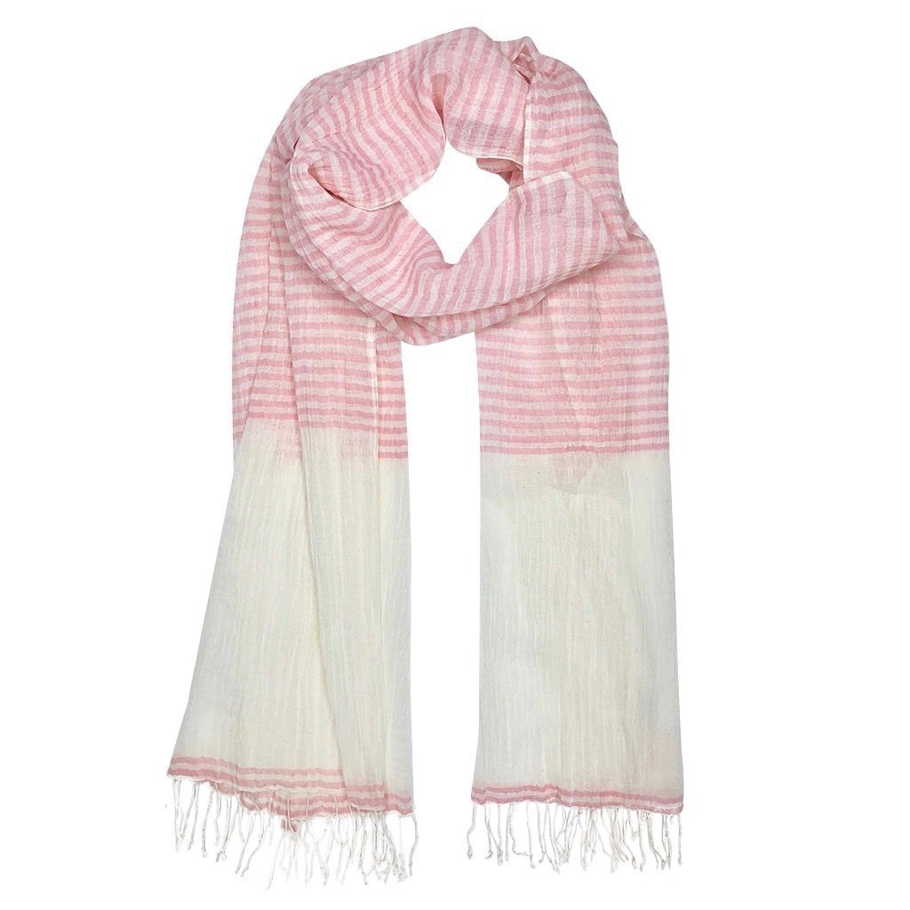 Airy Cotton Stripe Scarfcategory_Accessories from SLATE + SALT - SHOPELEOS