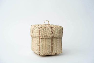 Bidayuh Lidded Storage Basket | All Naturalcategory_Decor from NEEPA HUT - SHOPELEOS