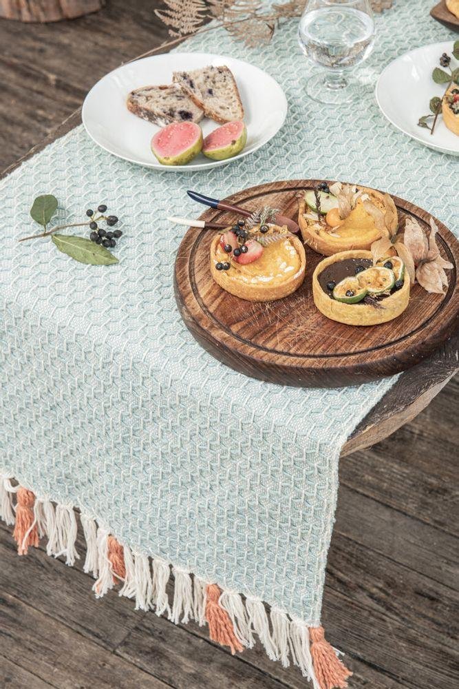 Diamond Naidi Blue Table Runner (Large)category_Kitchen & Dining from Zuahaza - SHOPELEOS