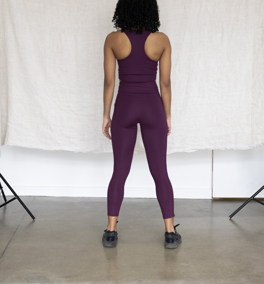 High-rise pocket legging by Girlfriend Collective | Plumcategory_Womens Clothing from Girlfriend Collective - SHOPELEOS